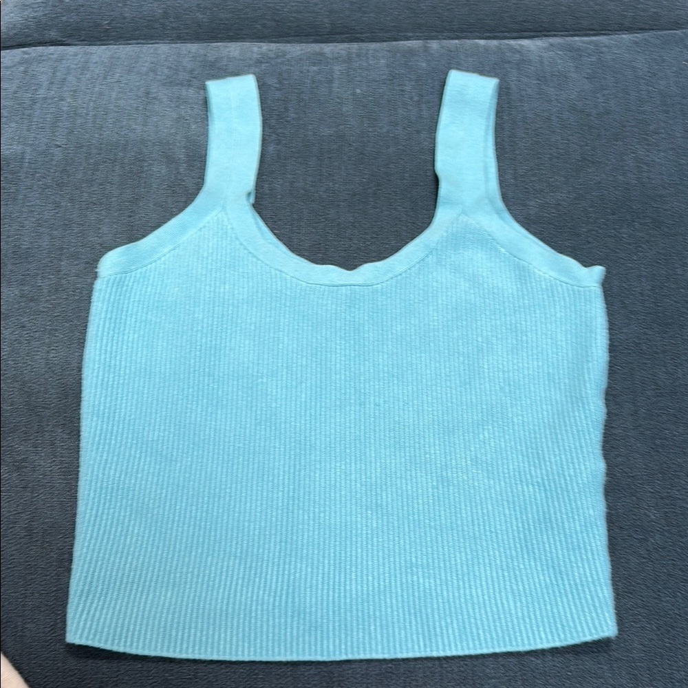Abercrombie and Fitch Blue Ribbed Tank Top